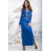 Embroidered maxi dress "Spring" Electric